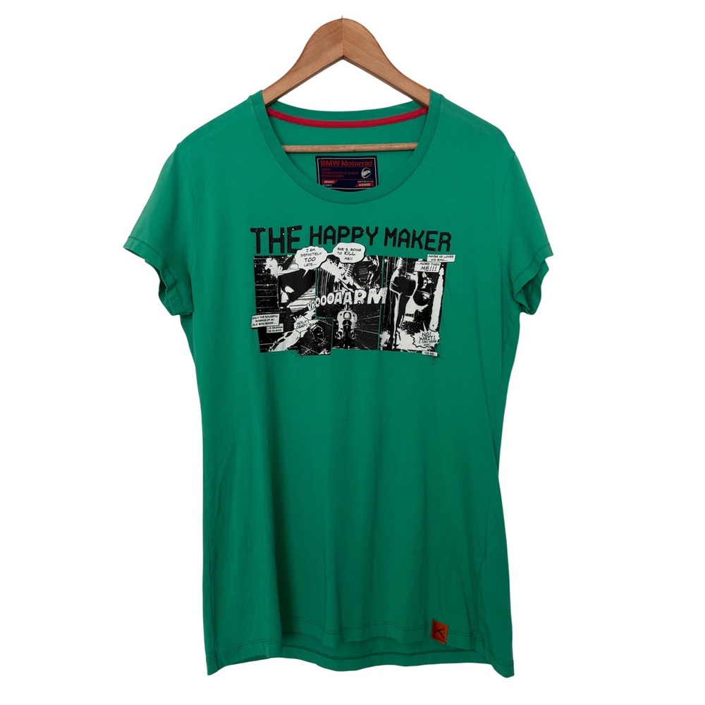 BMW Motorrad Moto Bikercore Streetwear The Happy Maker Green Graphic T-Shirt XL